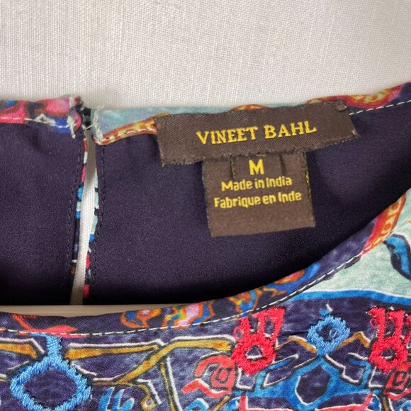 Vineet Bahl Prudence Blouse Womens M Embroidered Paisley Bohemian Anthropologie - Picture 7 of 10